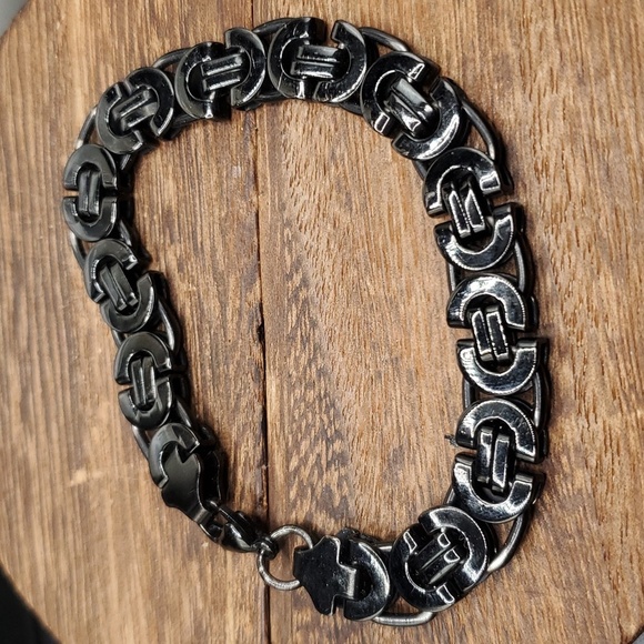 B2819‎ black liquid buckle chain bracelet - Picture 1 of 3